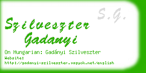 szilveszter gadanyi business card
